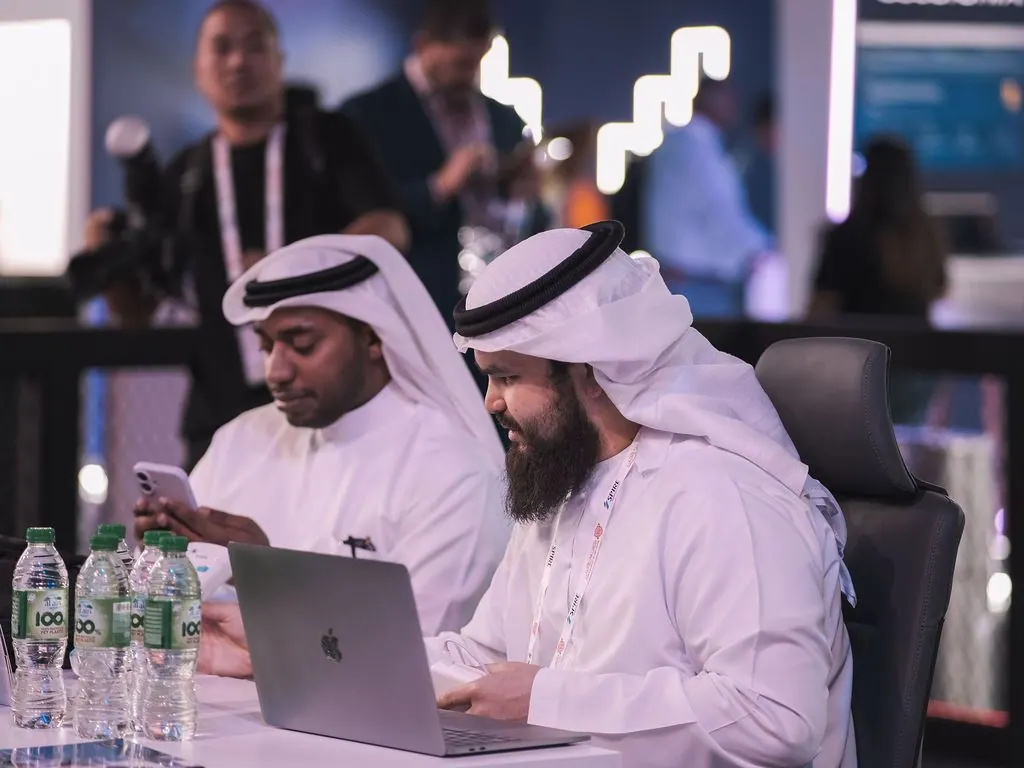 Participants working on their challenge during the final
